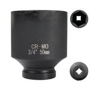 Flewdart bussola lunga esagonale 3/4" 50mm, chiave a bussola 50 mm 3/4, Lunghezza 78 mm, acciaio al cromo molibdeno, CR-MO (50mm)