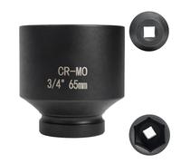 Flewdart bussola lunga esagonale 3/4" 65mm, chiave a bussola 65 mm 3/4, Lunghezza 90 mm, acciaio al cromo molibdeno, CR-MO (65mm)