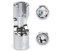 Flewdart bussola sonda lambda 3/8 11 mm, bussola 11 mm a 6 poli SW14 per sonda lambda sensori di temperatura termostati, CRV acciaio al cromo vanadio (3/8 11mm)