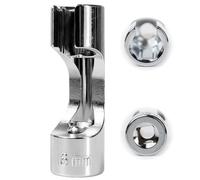 Flewdart bussola sonda lambda 3/8 16 mm, bussola 3/8" 16 mm a 6 poli SW16 per sonda lambda sensori di temperatura termostati, CRV acciaio al cromo vanadio (3/8 16mm)