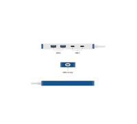 Flex 4 Porte Usb-c Hub Combinato (blu)