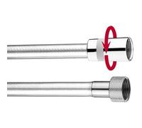 FLESSIBILE ANTITORSIONE CROMO LUX BOSSINI 1/2"x1/2" FF 150 cm (1,5 mt) Cromato