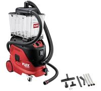 Flex Aspiratore di sicurezza VCE 33 M AC Set + separatore VCE-PS 25 Cylone (rosso, aspirapolvere di sicurezza con pulizia automatica del filtro, 30 l, classe M, aspirapolvere industriale