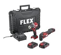 FLEX Azione DUOpack 532843 - Trapano avvitatore a batteria DD LD+MT 18-ECTC/2.5 (dimensioni 480 x 340 x 140 mm, peso 5,48 kg, batteria da 18 V)
