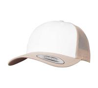 Flexfit Retro Trucker Colored Front Kappe, Khaki/White, One Size