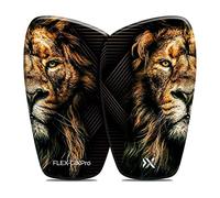 FLEX-GXPro Parastinchi Calcio - Parastinchi Flessibili - Massima Protezione - Ultra Leggeri 55 Grammi - Unisex - Calcio - Confezione da 2 Unità - Colore Leone - Taglia S