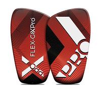 FLEX-GXPro Parastinchi Calcio - Parastinchi Flessibili - Massima Protezione - Ultra Leggeri 55 Grammi - Unisex - Calcio - Confezione da 2 Unità Colore Rosso - Taglia S