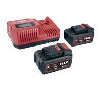 FLEX KIT BATTERIA PKIT 55R - 1 CARICATORE RAPIDO 12/18V + 2 BATTERIE 18/5.0 (PESO 3.10KG PER VARI ARTICOLI FLEX) 532739