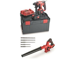 Flex Kombi Che 18.0-EC+2x Batteria 5.0 Ah + Soffiatore Batteria Bw 18.0-EC