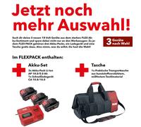 Flex Pacco 18 V 3x Apparecchio 3x Batteria Ap 18.0/5.0 Ah LI-ION Borsa DD 4G Pd