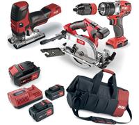 Flex Pacco Batteria Sega Circolare a Coda Avvitatore Elettrico 3x LG + Custodia