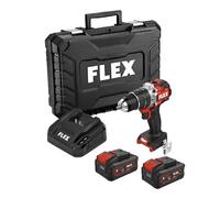 FLEX PD 2G 18-EC MD/4.0 Set trapano avvitatore a percussione a batteria | Trapano avvitatore a percussione compatto a batteria da 18 V con 115 Nm, 2 batterie e caricabatterie in valigetta per il