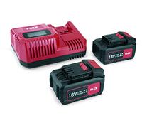 Flex Akku-Starter Set Potenza 55 R : 2 Batterie Ap 18.0/5.0 + Caricatore Ca