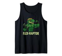 Flex-Raptor Muscolare Dinosauro Divertente Palestra Dino Allenamento Canotta