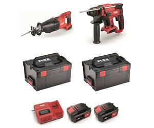 Flex Seghetto Cordless RSP DW 18.0-EC + CHE Tassellatore + 3x Batteria 5.0Ah