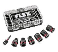 Flex Set di bussole IPS D10-19 1/2" (7 pezzi, ideale per spazi di lavoro stretti da 1/2", in acciaio al cromo molibdeno, set di attrezzi) 534707