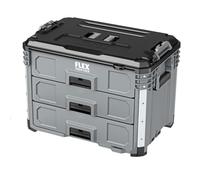 FLEX STACK PACK FS1105 - Sistema di archiviazione 3 cassetti, grigio/nero