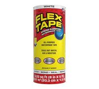 Flex Tape Nastro impermeabile gommato, resistente, bianco, 20,3 cm x 1,5 m | Toppa, incollaggio, guarnizione, riparazione, funziona sott'acqua, forte adesivo, perdite sul tetto, grondaie, tubi, piscine