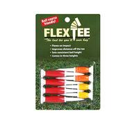 Flex Tee Flexible Florescent Red/Orange/Yellow Plastic Golf Tees, Tee Unisex, Rosso Fluorescente/Arancione/Giallo, Assorted