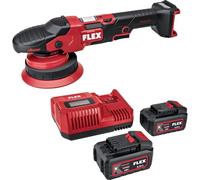 FLEX XFE 2 15 18-EC Set lucidatrice eccentrica a batteria 18 V con batterie | Lucidatrice senza fili con corsa da 15 mm per lavori di finitura senza ologrammi, include 2 batterie e caricabatterie rapido.
