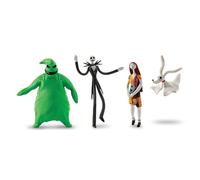 FleXfigs: Nightmare Before Christmas - Confezione da 4 personaggi - Action Figure articolate, Flex It - Pose It!, Miniature giocattolo da collezione, bambini dai 3 anni in su