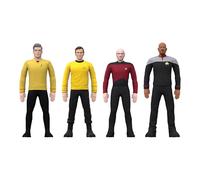 FleXfigs: Star Trek Captains - Confezione da 4 personaggi - Action Figure articolate, Flex It - Pose It!, miniature giocattolo da collezione, licenza, per bambini dai 3 anni in su