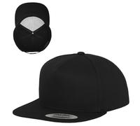 Flexfit 5-Panel Snapback Cappello 6007 Black/Black Baseball Berretto da Stick