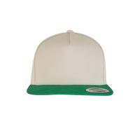 Flexfit 6007-classic 5 Panel Snapback Cappellino da Baseball, Beige/Verde, Taglia Unica Unisex-Adulto