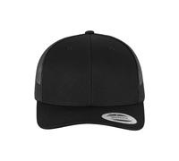 Flexfit 6606-RetroTrucker, Cappellino da Baseball Unisex - Adulto, Nero (Nero 6606), Taglia Unica