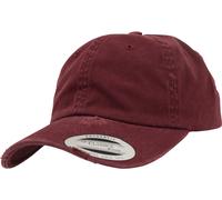 Flexfit Berretto Basso Profilo Distrutto Berretto Maroon Einheitsgröße Rosso