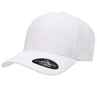 Flexfit Berretto da Baseball da Uomo 210 Flatbill Premium Aderente, Bianco, Large-X-Large