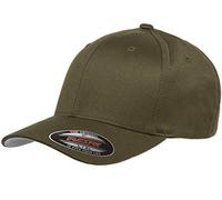 Flexfit Berretto da Baseball in Twill Spazzolato da Uomo, Oliva, Large-X-Large