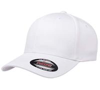 Flexfit Wełniany czesany Diagonal Berretto da Baseball Aderente, Bianco, X-Large Uomo