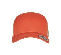 Flexfit Trucker retrò a 2 Toni Cappellino da Baseball, Arancione Rustico/Kaki, Taglia Unica Unisex-Adulto