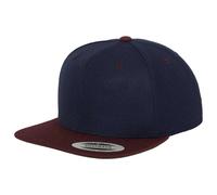 Flexfit Cappellino Snapback Classic 2-Tone, bicolore visiera dritta taglia unica unisex Navy/Maroon