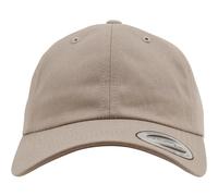 Yupoong Flexfit Low Profile Cotton Twill Unisex Dad Hat Cap für Damen und Herren, 6 Panel Baseball Cap unstructured mit Messingverschluss, khaki, One Size