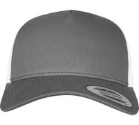 Flexfit Cappello 5 pannelli Retro Trucker 2-Tone Cap Cha/White Einheitsgröße Grigio