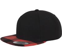 Flexfit Cappello a scacchi in flanella con visiera Snapback Einheitsgröße Nero