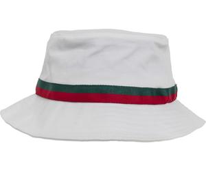Flexfit Cappello a secchiello a righe Einheitsgröße Bianco