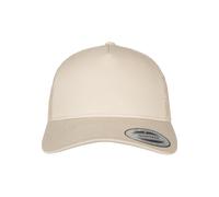 Flexfit Trucker Cap, Cappello con Visiera Piatta da Baseball con 5 pannelli Regolabile con Chiusura in Plastica, da Unisex Adulto, Beige (Khaki), Taglia unica