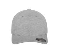 Flexfit Cappello da baseball Double Jersey, grigio sfumato/rosso/nero, Taglia 56-57