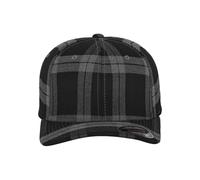 Flexfit Cappello da baseball 'Tartan Plaid' grigio scuro / nero, Taglia 60-61