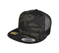 Flexfit Cappello da Baseball con Visiera Piatta, Multicam Trucker cap, Cappello Unisex, Cuciture Solide, Cappello in Stile Hip Hop, Taglia Unica
