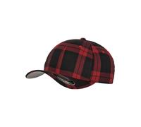 Flexfit Cappello da baseball 'TARTAN PLAID' rosso / bordeaux / nero, Taglia 60-61
