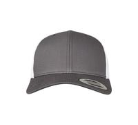 Flexfit Cappello da Baseball Unisex in Tinta Unita con Visiera Curva e Retina, Trucker, Taglia Unica, Chiusura di Plastica in Tono Coordinati, Inserti in Rete per Aerazione Ottimale, 6606CF, Verde