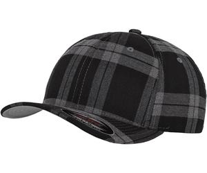 Flexfit Cappello Tartan Plaid Nero/Grigio L/XL Nero