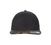Flexfit Cappello da baseball Classic Snapback bicolore Uomo 55-60 cioccolato/ocra/verde scuro/nero