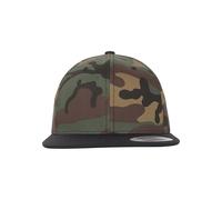 Flexfit Cappello da baseball Classic Snapback bicolore Verde mimetico/Nero Uomo Taglia 55-60