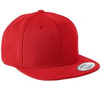 Flexfit Classic Snapback Cap, Mütze Unisex Kappe für Damen und Herren, One Size, Farbe red