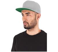 Flexfit Classic Snapback Cap, Mütze Unisex Kappe für Damen und Herren, One Size, Farbe silver